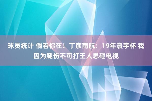 球员统计 倘若你在！丁彦雨航：19年寰宇杯 我因为腿伤不可打王人思砸电视